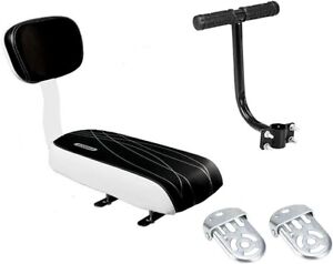 Universal Bicycle Rear Seat Cushion Armrest Footrest Set, Kids Child Safety Carr