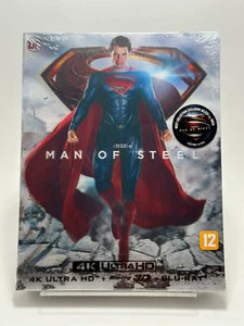 Man of Steel 4K + 3D + Blu-ray Weet Lenticular Embossed Steelbook DC Superman - Picture 1 of 6