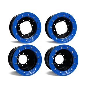 Banshee Warrior 350 Front Rear Wheels Beadlock 10x5 9x8 Alba OEM Matte BL41 - Bild 1 von 4