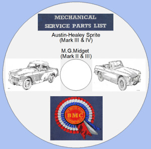 BMC Parts List AKD6513 Austin-Healey Sprite Mk.III & IV, M.G.Midget Mk.II & III