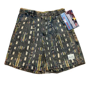 Vintage Quiksilver World Force Chino Shorts Mens 30 NOS Abstract Native Pattern - Picture 1 of 5