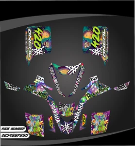 Yamaha Blaster Yfs 200 yfs200 Calcomanías Gráficas Pegatinas Kit Completo ATV Quad Wrap - Imagen 1 de 1