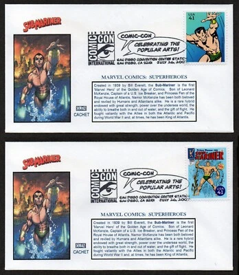 USA, SCOTT # 4159-C & 4159-M, SET 2 GLEN FDC COVERS SUB-MARINER SUPERHEROES 2007 - Image 1 of 3