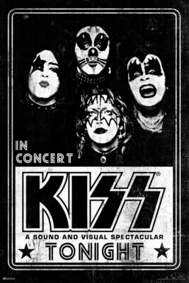 DECOR LOGISTICS Kiss Live Concert Band Heavy Metal Music Merch 1970s Retro Vintage Poster 12x18