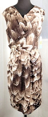 Vestido Antonio Melani Marrón 95% SEDA Sin Mangas YOLANDA Talla 10 Forrado Precio de venta sugerido por el fabricante $159 NUEVO Foto 1 de 4