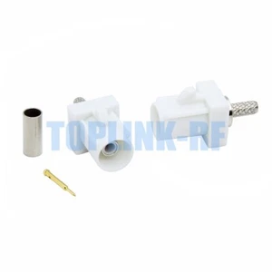 10x Fakra B Male Connector 9001 White Crimp RG316 RG174 LMR100 Car Radio Stereo - Bild 1 von 3