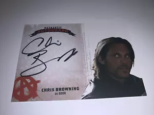 Sons Of Anarchy Autograph Card Of Chris Browning As GoGo. CB. - Picture 1 of 11