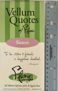 Flair Designs #QB012 SISTERS Pergament Zitate 2005 NEU - Bild 1 von 5