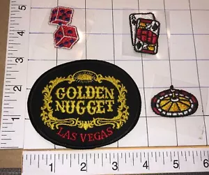 GOLDEN NUGGET LAS VEGAS CASINO 4 WAPPEN EMBLEM AUFNÄHER SET - Bild 1 von 1