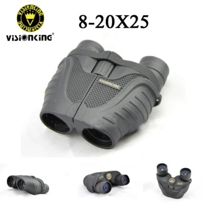 Visionking 8-20x25 Zoom Camping Hunting Porro Binoculars Travelling Outdoor Case - Image 1 of 4