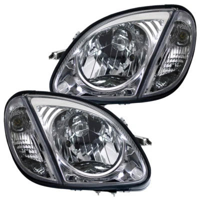 Scheinwerfer Set Klarglas für Mercedes SLK R170 Bj. 1996-2004 Chrom - Bild 1 von 4