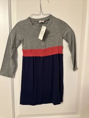 Vestido Jersey Ella Moss Talla 4-5 Niñas Manga Larga Foto 1 de 4