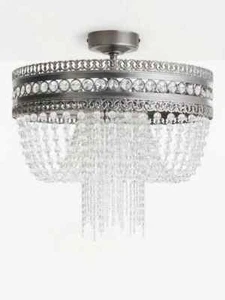 BRAND NEW ,JOHN LEWIS LUCIA CRYSTAL SEMI FLUSH CEILING LIGHT - Picture 1 of 5