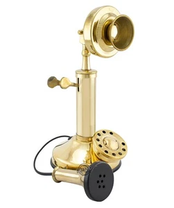 Vintage Look Phone Candlestick Non Working Model Steampunk Ornament Table Decor - Picture 1 of 9