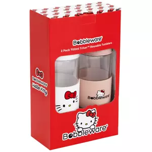 2Pack Hello Kitty Bobbleware 700ml Tritan Reusable Tumblers Original Merchandise - Picture 1 of 4