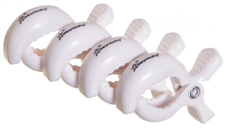 Dreambaby Clips para Cochecito, Paquete de 4 (Blanco) Dreambaby Foto 1 de 1