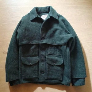 Filson Double Mackinaw Cruiser Jacket Coat Wool Men's Green Size 38 Pre-Owned - Picture 1 of 15