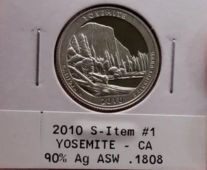 Affordable Divisible Silver - 2010 S 90% Proof US Quarter - Yosemite - Item #1 - Picture 1 of 10