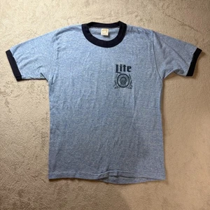 Vintage 80s Miller Lite Beer Made in USA True Pilsner T-Shirt Herren Gr. M 90s - Bild 1 von 9