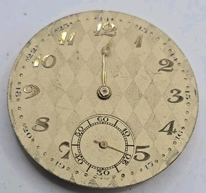 Antiguo reloj de bolsillo 42 mm S CH movimiento buen equilibrio esfera de diamante texturizado - Imagen 1 de 6