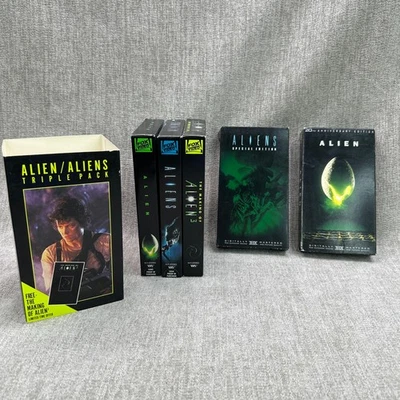 Alien VHS MOVIE Triple Pack + Alien 20th & Aliens Special Ed.  (5 VHS Movie LOT) - Image 1 of 4