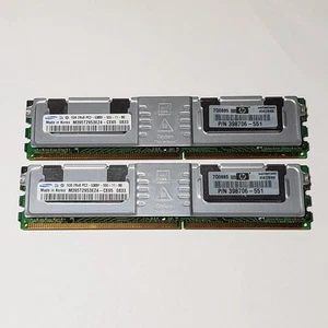 Samsung 2 GB (1 GB x2) 2rx8 Pc2-5300f memoria DDR2 (M395T2953EZ4) - Foto 1 di 3