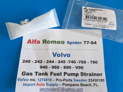 Alfa Romeo Spider 77-94 Volvo 240 740 760 780 940 960 S90 V90 Fuel Pump Strainer - Image 1 of 2
