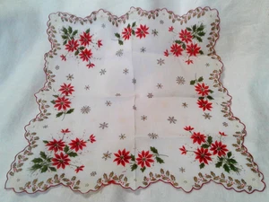 Vintage Weihnachtsstern Taschentuch - Bild 1 von 6