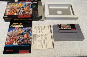 World Heroes 2 (SNES) Super Nintendo CIB Takara 1994 Registro RARO - Imagen 1 de 9