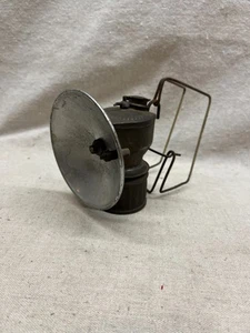 Antike Justrite Messing Karbid Bergmann Höhlenlampe patentiert USA 4" Reflektor  - Bild 1 von 7