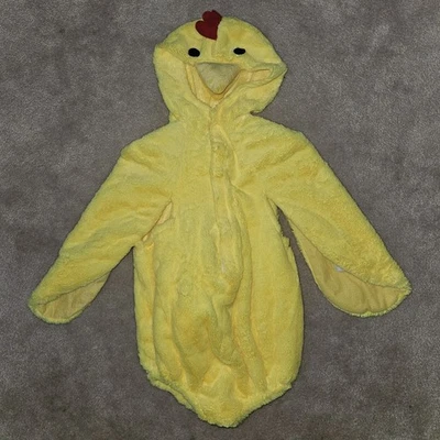 Forum Novelties Hooded Yellow Chicken Bodysuit Fleece Halloween Costume TODDLER - Image 1 of 4