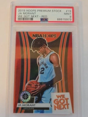 2019 Hoops Premium Stock Ja Morant We Got Next Red Prizm #19 PSA 9 Rookie Card - Image 1 of 2
