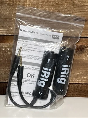 2X Guitar Interface I-rig Line Converter for Phone Audio Interface Tuner 2x7cm - Image 1 of 4