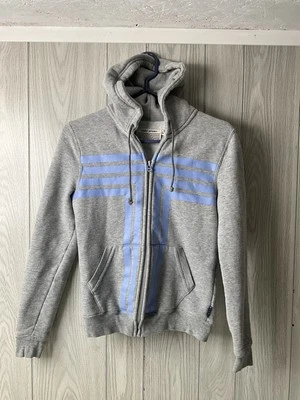 Tory Sport Zip Up Jacket W/ Hoodie Gray & Blue Women’s Size XS Tory Burch - Imagem 1 de 4