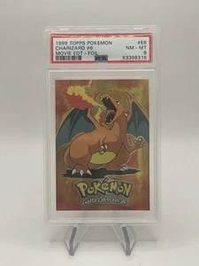 PSA 8 1999 Topps Pokémon Charizard #6 Movie Edt - Foil #E6 Near Mint - Picture 1 of 2