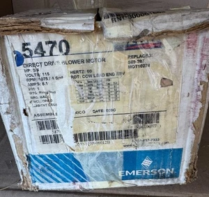 EMERSON 5470 | DIRECT DRIVE BLOWER MOTOR | BRAND NEW OPEN BOX - Picture 1 of 1