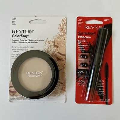 2pcs REVLON ColorStay Pressed Powder 820-Light & Mascara #703-blackened Brown - Image 1 of 2