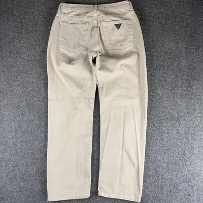 Guess Jeans Mens 30x28 Cream Vintage 90s Straight Leg Classic Fit Streetwear USA - Image 1 of 4