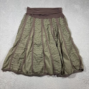 Falda Agan Traders XL Caprichosa Gitana Boho Hada Hippie Verde Marrón Algodón - Imagen 1 de 8