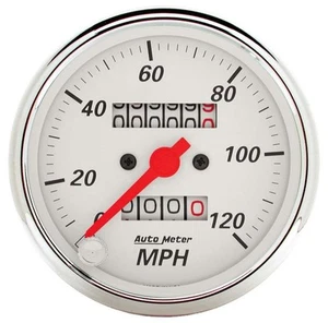 AutoMeter 1396 3-1/8" Speedometer, 0-120 Mph, Arctic White - Picture 1 of 1