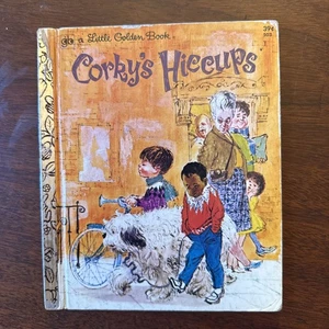 Vintage Corky's Hiccups Little Golden Book 1973 - Imagen 1 de 2