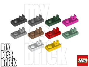 LEGO - Part 92280 - Plate Modified 1x2 with Clip on Top +NEW +SELECT COLOUR /QTY - Picture 1 of 11