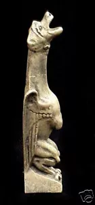 REPRODUCCIÓN ESCULTURA ESTATUA DE LOBO GÁRGOLA PARIS - Imagen 1 de 2