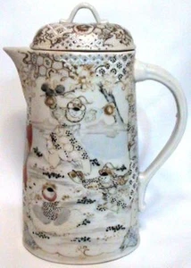 SELTENE ANTIKE CHINESISCHE PORZELLAN MORIAGE KINDER SCHNEELANDSCHAFT SCHOKOLADE TEEKANNE - Bild 1 von 1