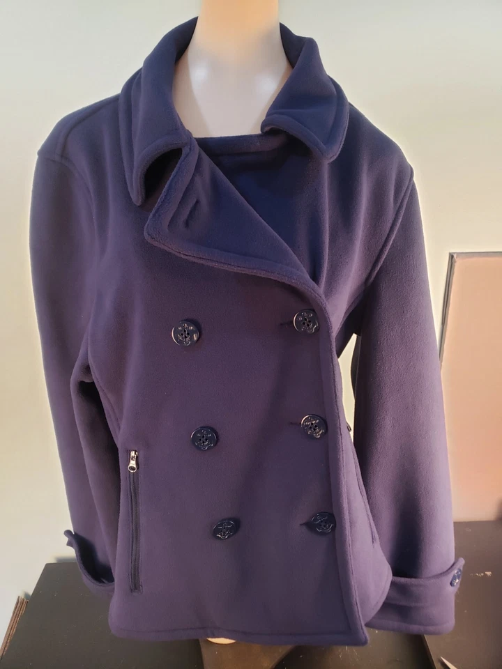 Chaquetón polar azul de doble botonadura Nautica XXL para mujer Foto 1 de 4