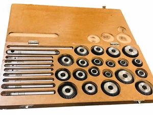 20 Pcs Valve Seat & Face Cutter Set For Vintage Cars & Bikes wooden box - Picture 1 of 2