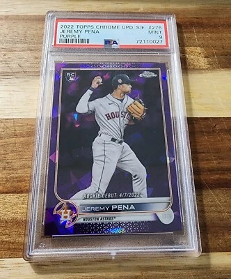2022 Topps Chrome UPD S/E #276 Jeremy Pena Mint 9 Purple /10 - Image 1 of 4