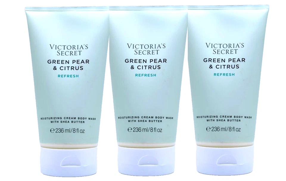 Victoria's Secret Green PEAR & Citrus Refresh Moisturizing Cream Body Wash 8 Oz