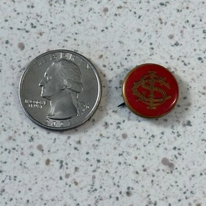ICS International Correspondence School Red Vintage Pinback Button #48702 - Picture 1 of 2