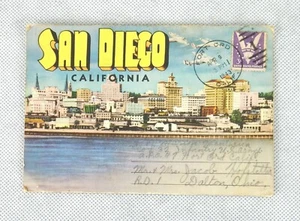 San Diego California ~ Fold-out Souvenir Postcard Book, 12 Collectible Pictures - Picture 1 of 6